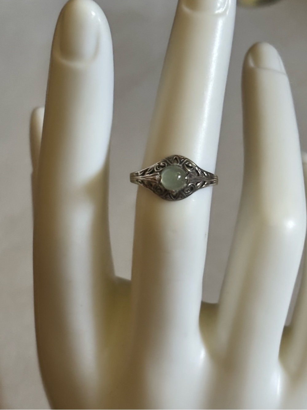 Sterling Silver Moonstone Ring Marked Sterling Silver